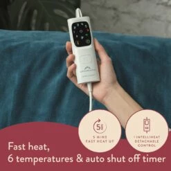 Dreamland Snuggle Up Teal Heated Throw - Large -Bed Linings Sales Store 9562745 R Z004A