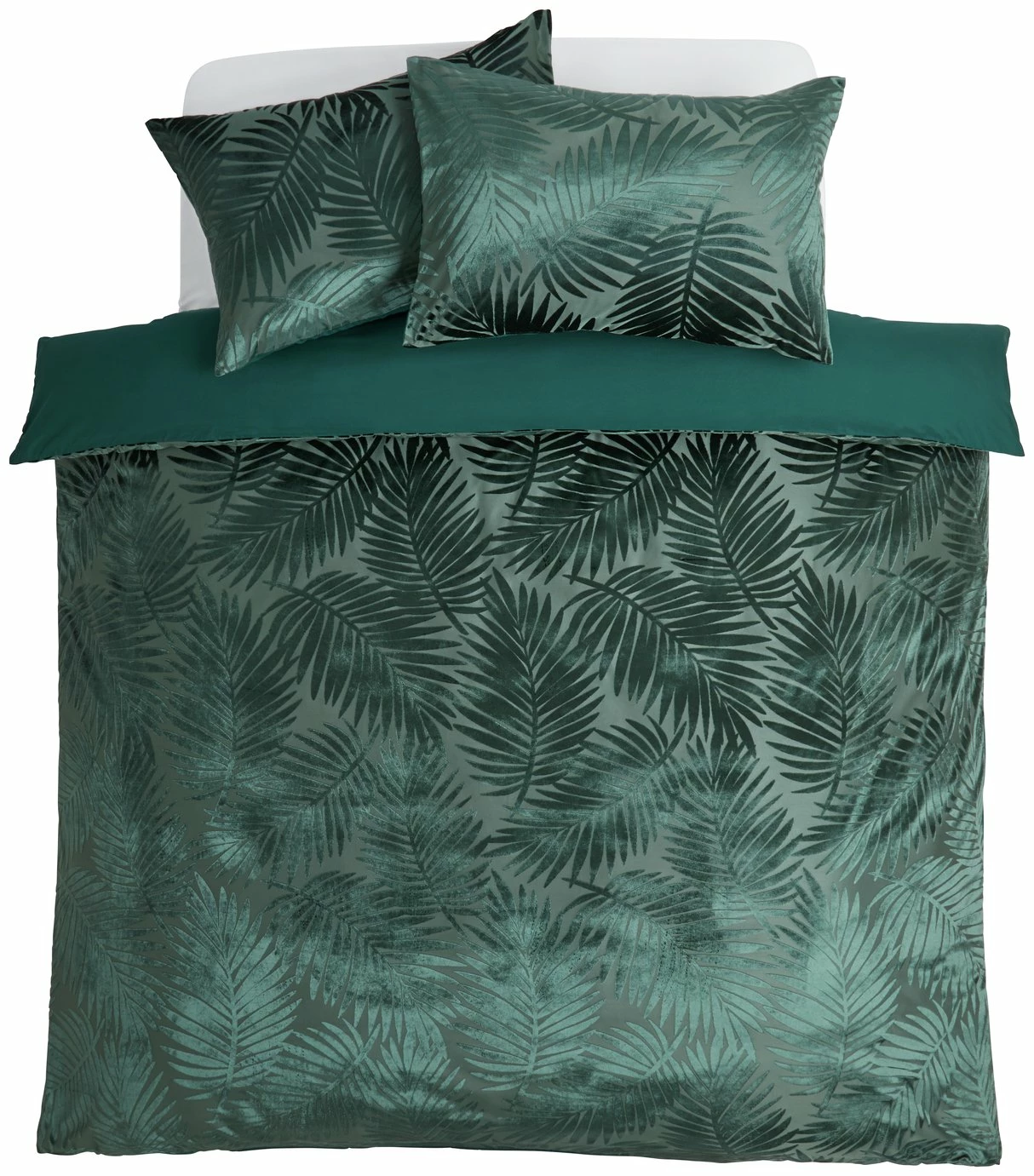 Habitat Feather Velvet Green Bedding Set - Double 3 Habitat Feather Velvet Green Bedding Set - Double - Image 3