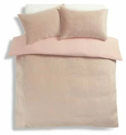 Habitat Pinsonic Velvet Plain Pink Bedding Set - Double -Bed Linings Sales Store 9570311 R Z002A