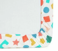 Habitat Kids Colourful Shapes 2 Pack Fitted Sheets - Cot -Bed Linings Sales Store 9571310 R Z004A