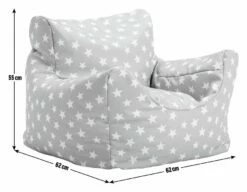 Habitat Kids Funzee Grey Stars Bean Bag -Bed Linings Sales Store 9571815 R E001