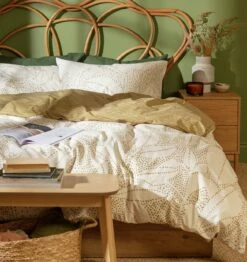 Habitat Cotton Floral Dobby Brown Bedding Set - Single