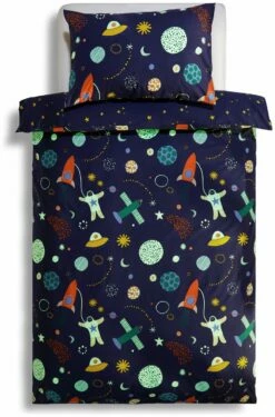 Habitat Kids Glow In The Dark Space Bedding Set - Toddler -Bed Linings Sales Store 9581001 R Z002A