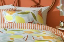 Habitat Panel Stripe Print Multicolour Bedding Set - Single -Bed Linings Sales Store 9584297 R Z003C