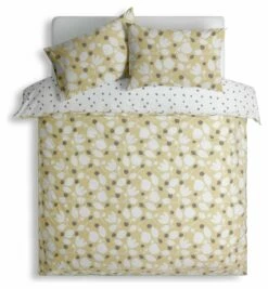 Habitat Scandi Floral Yellow & White Bedding Set - Single -Bed Linings Sales Store 9584455 R Z002A
