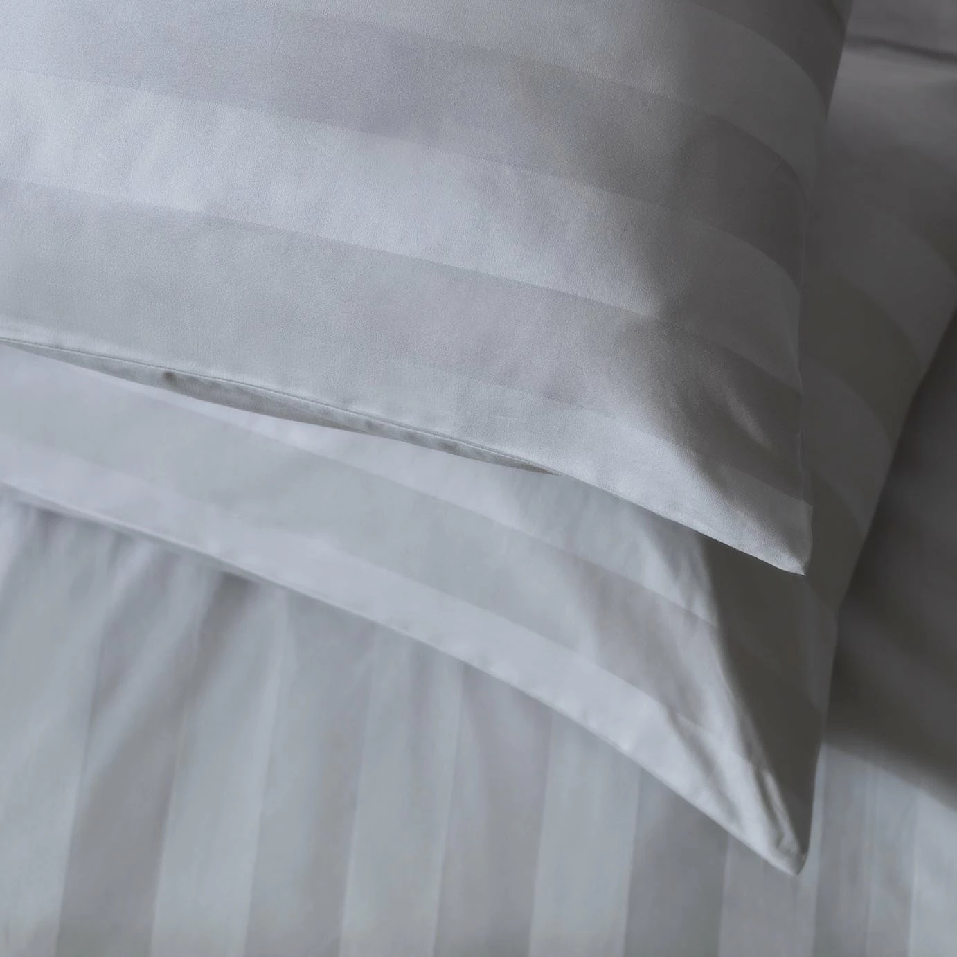 Habitat Cotton 400TC Sateen Stripe Grey Bedding Set - Double 4 Habitat Cotton 400TC Sateen Stripe Grey Bedding Set - Double - Image 4