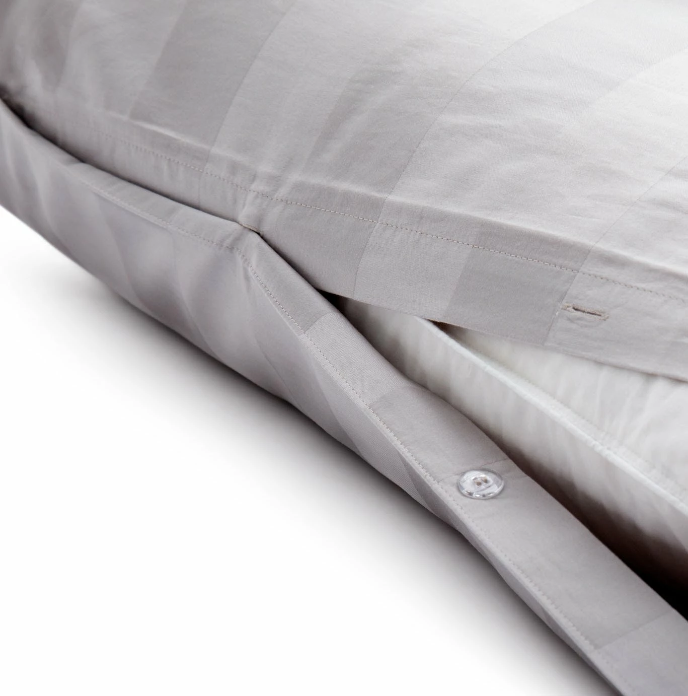 Habitat Cotton 400TC Sateen Stripe Grey Bedding Set - Double 5 Habitat Cotton 400TC Sateen Stripe Grey Bedding Set - Double - Image 5