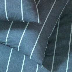 Habitat Cotton Modern Country Stripe Navy Bedding Set-Single -Bed Linings Sales Store 9608740 R Z003A