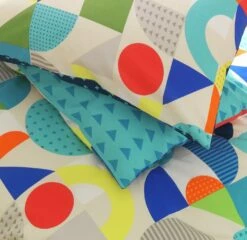 Habitat Kids Geo Shapes Twin Pack Bedding Set - Double -Bed Linings Sales Store 9610790 R Z003A