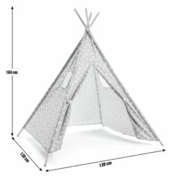 Habitat Kids Grey Stars Teepee Tent -Bed Linings Sales Store 9611005 R E001