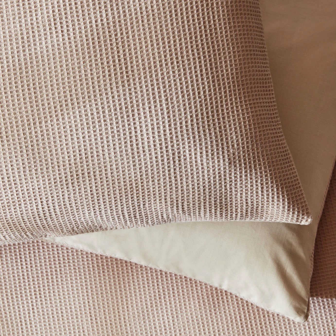 Habitat Cotton Waffle Plain Neutral Bedding Set - Single 5 Habitat Cotton Waffle Plain Neutral Bedding Set - Single - Image 5