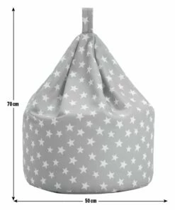 Habitat Kids Grey Stars Bean Bag -Bed Linings Sales Store 9644199 R E001