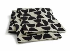 Habitat Geo Woven Throw - Black & White - 120x170cm