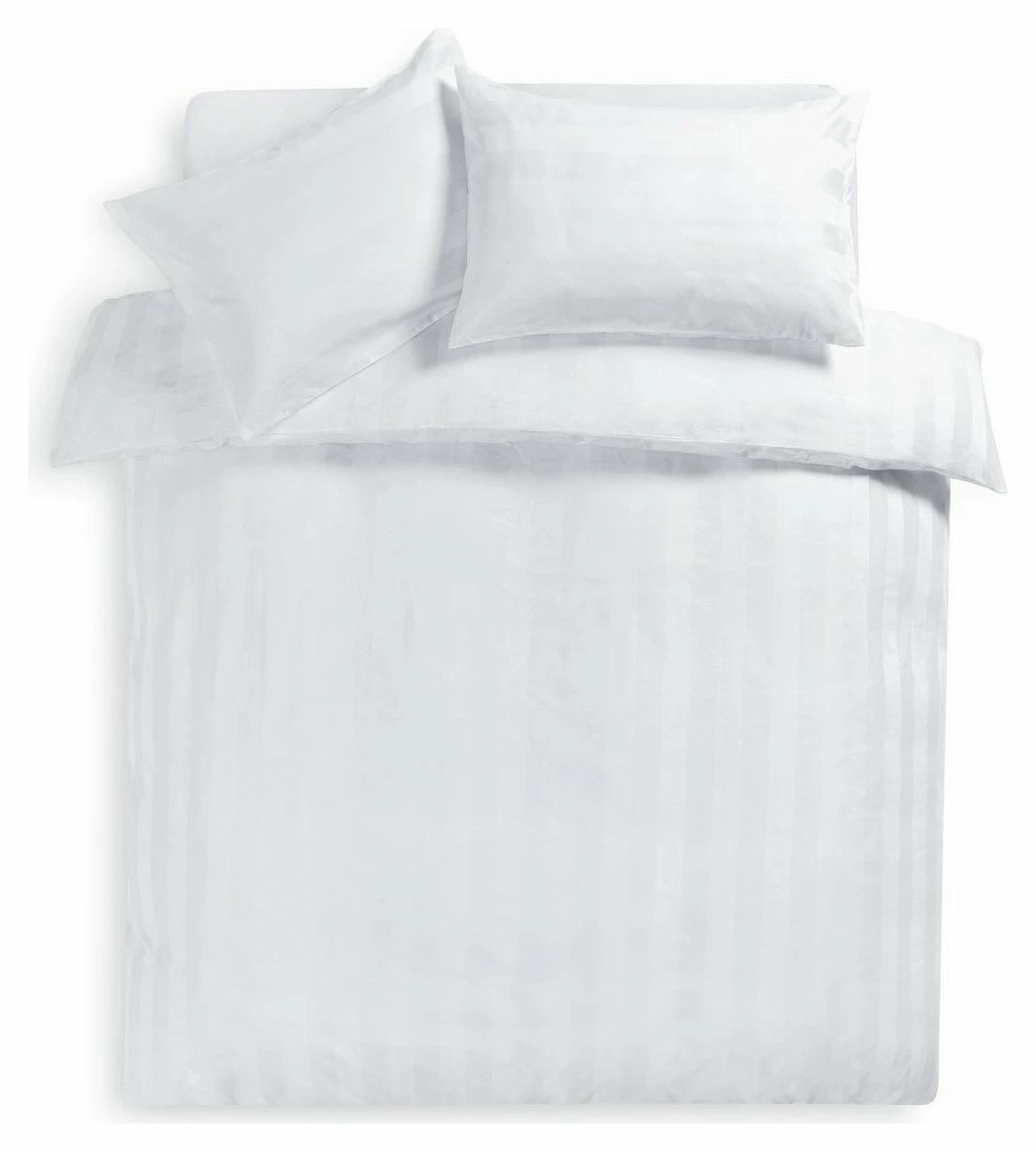 Habitat Cotton 400TC Sateen Stripe White Bedding Set -Double 3 Habitat Cotton 400TC Sateen Stripe White Bedding Set -Double - Image 3