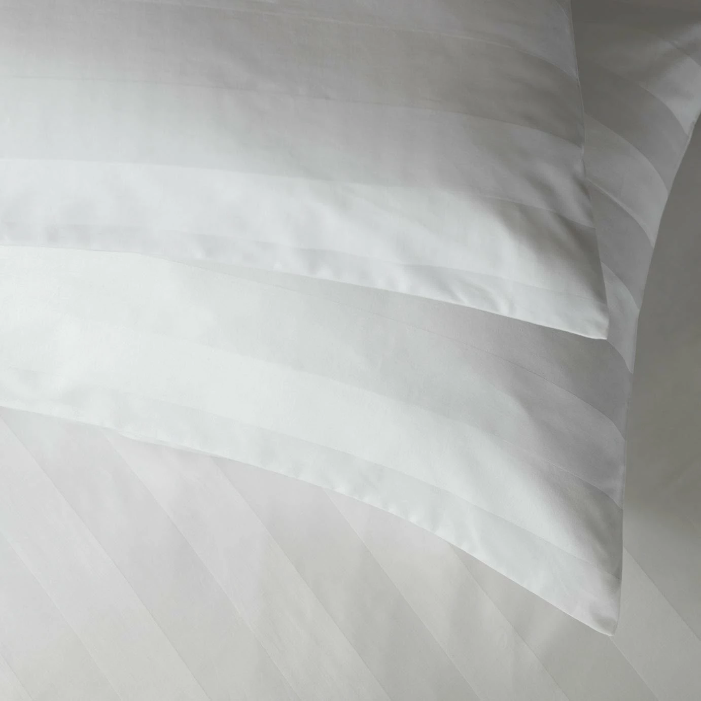 Habitat Cotton 400TC Sateen Stripe White Bedding Set -Double 4 Habitat Cotton 400TC Sateen Stripe White Bedding Set -Double - Image 4