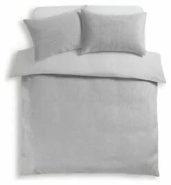 Habitat Pinsonic Velvet Plain Grey Bedding Set - Double -Bed Linings Sales Store 9649338 R Z002A
