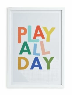 Habitat Kids Play Slogan Framed Wall Art - 31x43cm